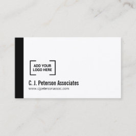 シンプルプロフェッショナルロゴ白黒QRコード 名刺