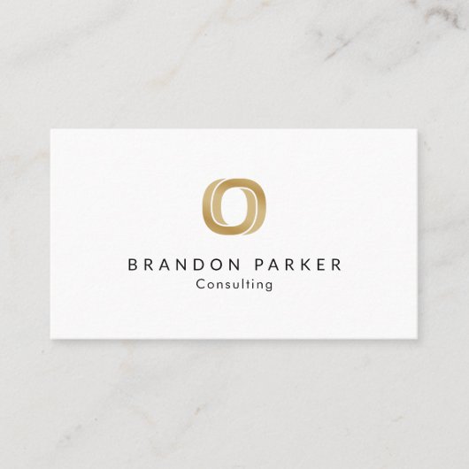 シンプルプロフェッショナルロゴ起業家 名刺 (正面)