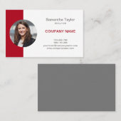 シンプルプロフェッショナル不動産仲介業者の挿入または写真の追加 名刺 (正面/裏面)