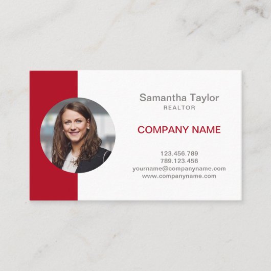 シンプルプロフェッショナル不動産仲介業者の挿入または写真の追加 名刺 (正面)