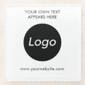 シンプルプロフェッショナル会社 ガラスコースター (正面)