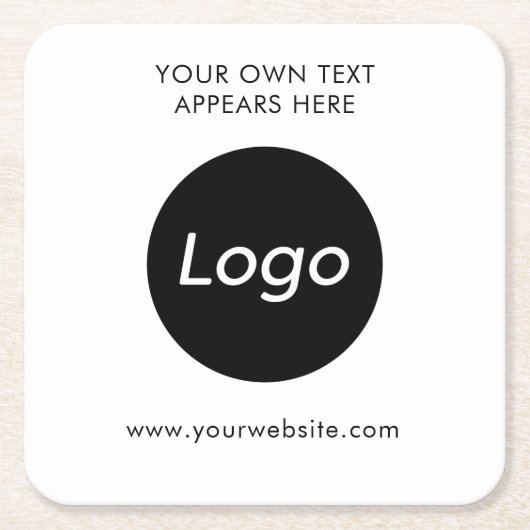 シンプルプロフェッショナル会社 スクエアペーパーコースター (正面)