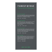 シンプルプロフェッショナル価格表メニュー ラックカード (正面)