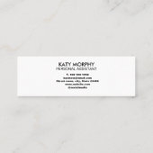 シンプルプロフェッショナル写真のスクアー スキニー名刺 (裏面)