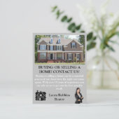 シンプルプロフェッショナル写真実在不動産業者 ポストカード (スタンド正面)