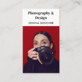 シンプルプロフェッショナル写真家QRコード 名刺 (正面)