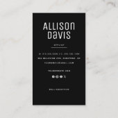 シンプルプロフェッショナル写真 名刺 (裏面)