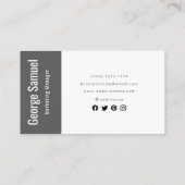 シンプルプロフェッショナル名エレガントジョブのタイトル 名刺 (裏面)