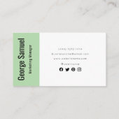 シンプルプロフェッショナル名エレガントジョブのタイトル 名刺 (裏面)