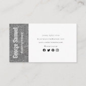 シンプルプロフェッショナル名エレガントジョブのタイトル 名刺 (裏面)