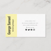 シンプルプロフェッショナル名エレガントジョブのタイトル 名刺 (裏面)