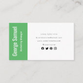シンプルプロフェッショナル名エレガントジョブのタイトル 名刺 (裏面)
