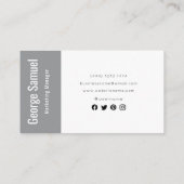 シンプルプロフェッショナル名エレガントジョブのタイトル 名刺 (裏面)