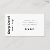 シンプルプロフェッショナル名エレガントジョブのタイトル 名刺 (裏面)