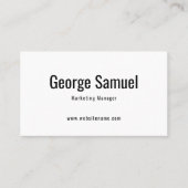 シンプルプロフェッショナル名エレガントジョブのタイトル 名刺 (正面)