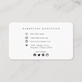 シンプルプロフェッショナル名エレガントジョブのタイトル 名刺 (裏面)