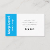 シンプルプロフェッショナル名エレガントジョブのタイトル 名刺 (裏面)