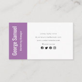 シンプルプロフェッショナル名エレガントジョブのタイトル 名刺 (裏面)