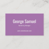 シンプルプロフェッショナル名エレガントジョブのタイトル 名刺 (正面)