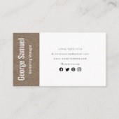 シンプルプロフェッショナル名エレガントジョブのタイトル 名刺 (裏面)