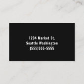 シンプルプロフェッショナル名刺 – ミニマリスト 名刺 (裏面)