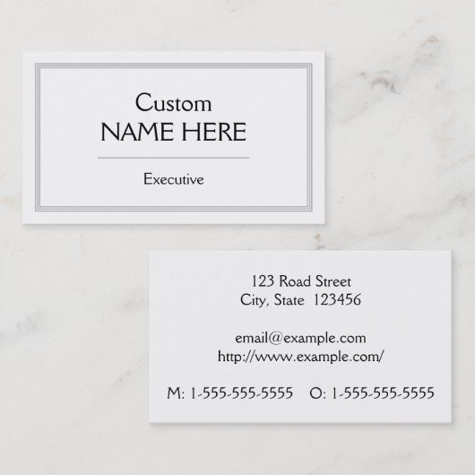 シンプルプロフェッショナル名刺 名刺 (正面/裏面)