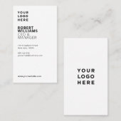 シンプルプロフェッショナル垂直 名刺 (正面/裏面)