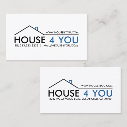 シンプルプロフェッショナル実在エテート 名刺 (正面/裏面)