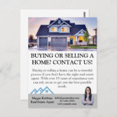 シンプルプロフェッショナル実在不動産の売却 ポストカード (正面/裏面)