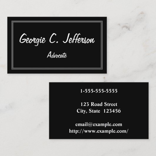 シンプルプロフェッショナル提唱者名刺 名刺 (正面/裏面)