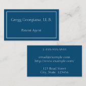 シンプルプロフェッショナル特許代理業者名刺 名刺 (正面/裏面)