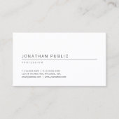 シンプルプロフェッショナル白エレガントテンプレートモダン 名刺 (正面)