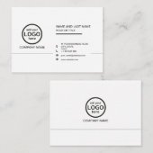 シンプルプロフェッショナル白黒ロゴの追加 名刺 (正面/裏面)