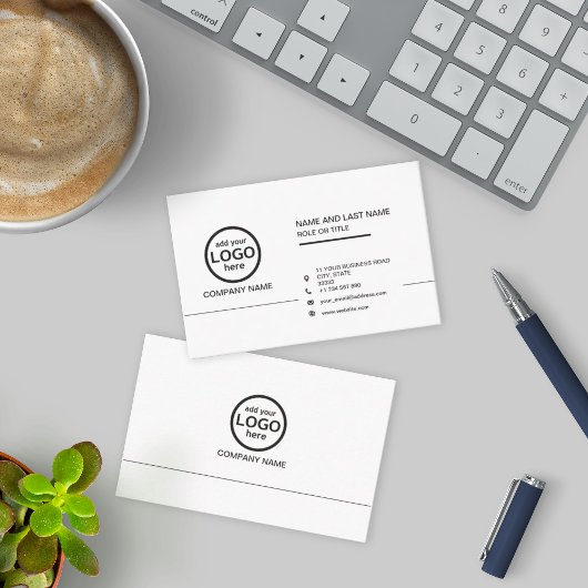 シンプルプロフェッショナル白黒ロゴの追加 名刺