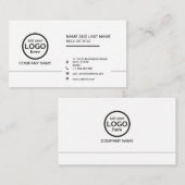 シンプルプロフェッショナル白黒ロゴの追加 名刺 (正面/裏面)