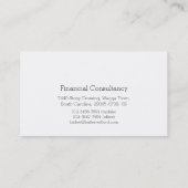 シンプルプロフェッショナル白黒名刺 名刺 (裏面)