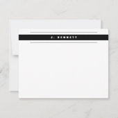 シンプルプロフェッショナル白黒縁ど ノートカード (正面)