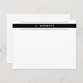 シンプルプロフェッショナル白黒縁ど ノートカード (正面/裏面)
