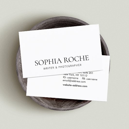 シンプルプロフェッショナル白黒 名刺
