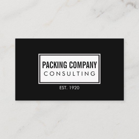 シンプルプロフェッショナル縁ど/黒 名刺 (正面)