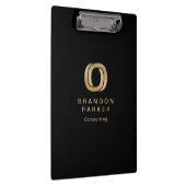 シンプルプロフェッショナル金ゴールドのロゴを黒で表示 クリップボード (右)