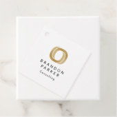 シンプルプロフェッショナル金ゴールドロゴの黒 フェイバータグ (インサイチュ)