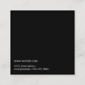 シンプルプロフェッショナル銀金属系 スクエア名刺 (裏面)