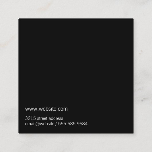 シンプルプロフェッショナル銀金属系 スクエア名刺 (裏面)
