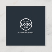 シンプルプロフェッショナル2色ロゴの追加 スクエア名刺 (裏面)