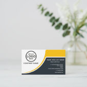 シンプルプロフェッショナル2色ロゴの追加 名刺 (スタンド正面)