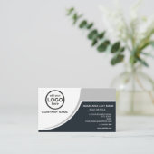 シンプルプロフェッショナル2色ロゴの追加 名刺 (スタンド正面)