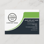 シンプルプロフェッショナル2色ロゴの追加 名刺 (正面)