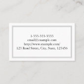 シンプルプロフェッショナル、トリプルライン付き縁ど 名刺 (裏面)