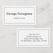 シンプルプロフェッショナル、トリプルライン付き縁ど 名刺 (正面/裏面)